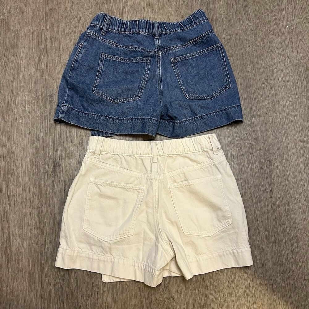 Uniqlo Denim Stretch Jean Skort Blue & White Women’s Size Medium 28/29 Lot Of 2 - Picture 2 of 13